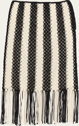 Zimmermann Wanderlust Macrame Maxi Skirt