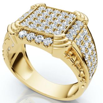 Pompeii3 2Ct Mens Diamond Ring in 14k Gold Lab Grown