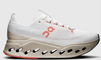 On Womens Cloudsurfer Max Shoe In Ivory/salmon