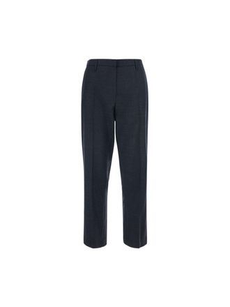 Tela Mid-Rise Tailored Wool Straight-Leg Pants