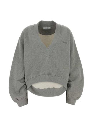 The Attico Gray Cotton Sweatshirt