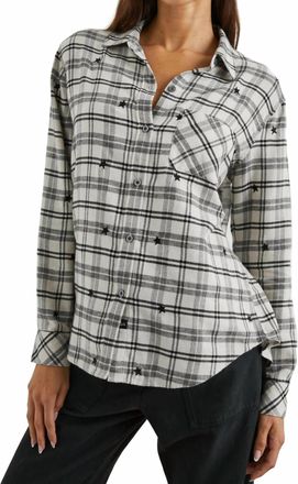 Rails Milo Shirt In Ivory Check Stars