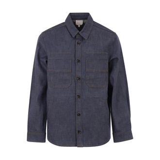 A.P.C. Noah Jacket - Heren - Casual Overhemden - Blauw - XL - Katoen - Overhemden