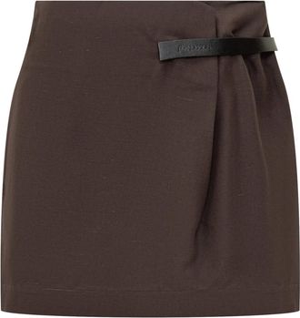 J.W.Anderson Leren Minirok met Lipje - Dames - Korte rokken - Bruin - S - Rokken
