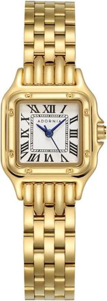 Adornia Gold Paris Watch with White Face