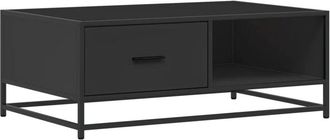 vidaXL Vidaxl - Mesa De Centro De Madera Ingenier&iacute;a Y Metal Negro 90x57x35 Cm