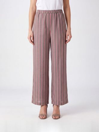 Frankie Shop High-Waisted Striped Silk-Blend Palazzo Trousers