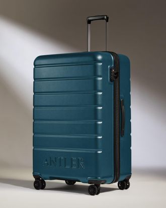 Antler Large Suitcase In Soft Blue - Logo