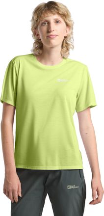 Jack Wolfskin Funktionsshirt JACK WOLFSKIN VONNAN S/S T W, Damen, Gr. XXL, gr&uuml;n (cool matcha), Obermaterial: 100% Polyester, Shirts Funktionsshirt