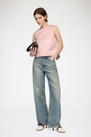 Ganni Top in Pink Satin - Size 34 Potpourri