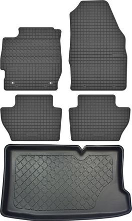 OEM Juego De Alfombrillas De Goma Para Coche Y Maletero Para Ford Ka+ Iii Hatchback A Partir De Septiembre De 2017