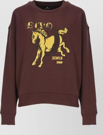 Etro cotton logo print sweatshirt