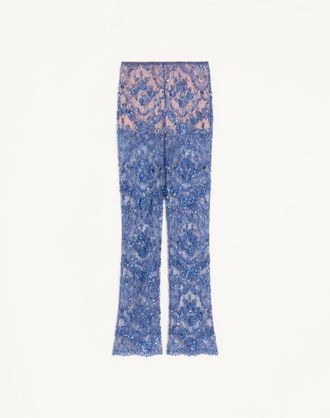 Valentino Embroidered Lace Trousers Wo