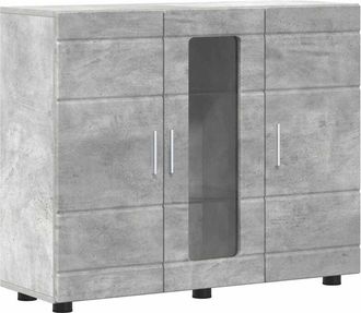 vidaXL Sideboard Concrete grey 55.5 x 29 x 100 cm Engineered wood vidaXL