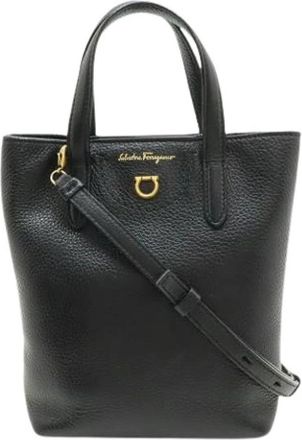 Ferragamo Pre-owned Bucket Bag - Dames - Vintage Tas - Zwart - ONE Size - Leer - Vintage