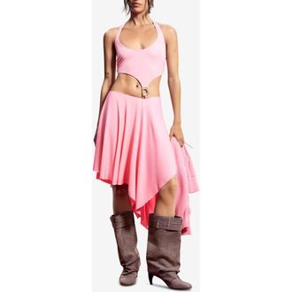 Desigual Cutout Halter Dress in Pink at Nordstrom, Size X-Small