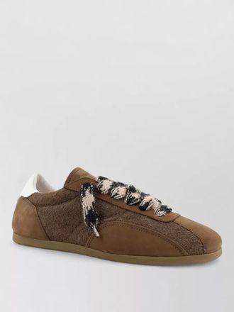 Represent suede nubuck low top sneakers contrasting heel
