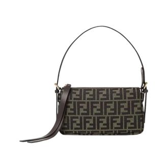Fendi Dames, Tassen, Zwart, Maat: ONE Size Katoen