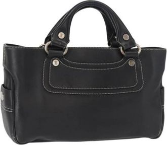 Celine Pre-owned Handbags, female, Black, Size: ONE SIZE Pre-owned Vintage Leather Handbag