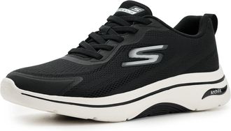Skechers Mens Go Walk Arch Fit 2.0 Levy Sneaker, Black/White, 10.5