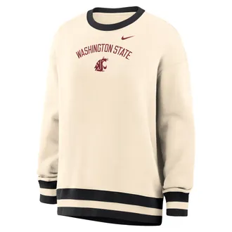 Nike Womens Phoenix (Washington State) Oversized Crew-Neck Sweatshirt in Brown | IV9434-120