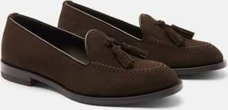 Scarosso Sienna Loafers in Brown - Suede at Nordstrom, Size 39.5