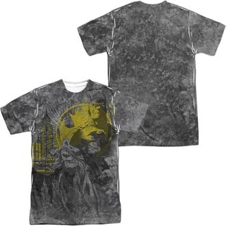 Gildan Batman Dark City (Front/Back Print) Short Sleeve Adult 100% Poly Crew Tee / T-Shirt
