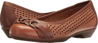 COMFORTIVA Posie Laser Softspots Womens Shoes Sand/Teak : 6.5 WW (EE), Leather