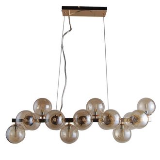 Netlighting Marbelio Modern 16 Light Globe Pendant Ceiling Light G9 in Gold