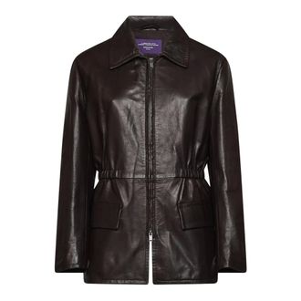 Max Mara Chaqueta Biker de Piel de Cordero - Jackets - Mujer - Marr&oacute;n - XS