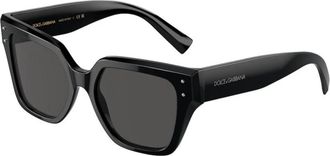 Dolce & Gabbana Stijlvolle Zonnebril - Dames - Zonnebrillen - Zwart - 52 MM - Accessoires