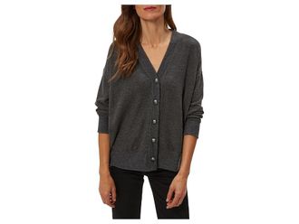 Michael Stars Sylvia Oversized Cardigan Womens Sweater Charcoal : LG (US 8-10), Polyester/Rayon/Spandex