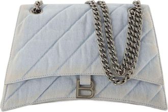 Balenciaga Womens Shoulder Bag Blue Cotton