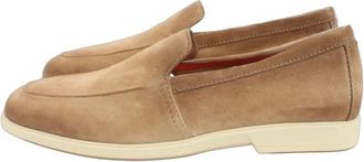 Santoni Malibu Slip-On Loafer - Heren - Loafers - Beige - 39 EU - Leer - Schoenen