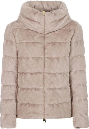 Herno Gewatteerd donsjack - Dames - Jassen - Beige - Maat: S Nylon