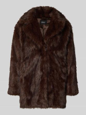 Only Boxy Fit Webpelzjacke mit Fly-Away-Kragen Modell DAWN LIFE in Schoko, Gr&ouml;&szlig;e XS