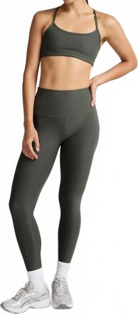 Beyond Yoga Spacedye Caught In The Midi High Waisted Leggings In Dusty Forest Heather