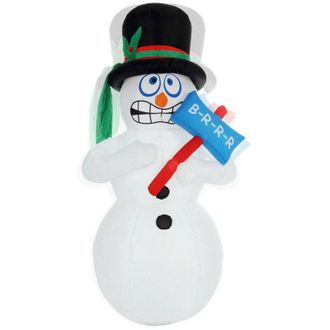 Trade Shop Trade Shop - Gonfiable Pupazzo Neve Vibrante 180 Cm Effetto Tremolio Con Led Para External