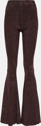 Stouls Cherilyn high-rise suede flared pants