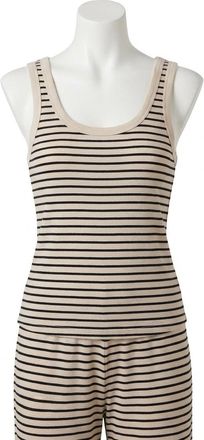 Z Supply Luxe Stripe Tank In Crystal