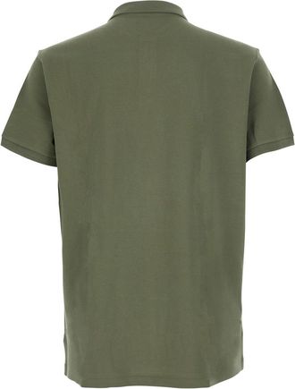 Polo Ralph Lauren Mens Polo Shirt Custom Fit Green Cotton T-Shirts And Polos