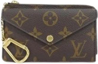 Louis Vuitton Pre-owned Monogram Card Coin Case - Dames - Vintage Accessoires - Bruin - ONE Size - Vintage