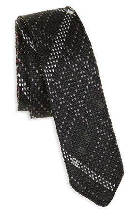 Thom Browne Silk Jacquard Tie in Black at Nordstrom