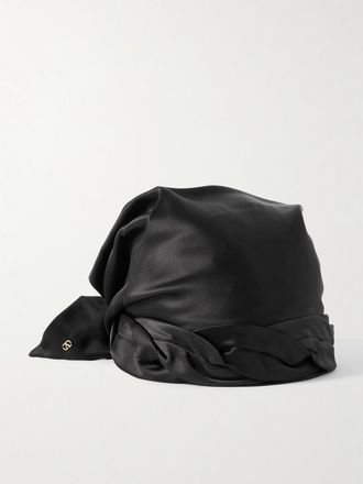 Valentino Garavani Cuffia Per Capelli In Raso Di Seta - Nero