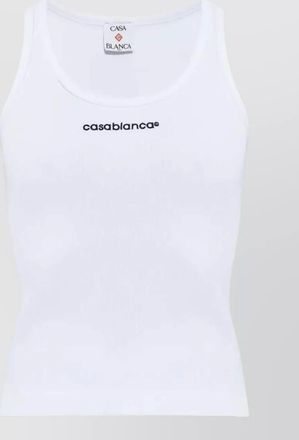 Casablanca ribbed knit tank top crewneck sleeveless