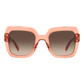 Kate Spade New York Sunglasses, female, Brown, 52 MM, Peach/Dark Brown Shaded Sunglasses
