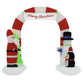 vidaXL Puerta De Arco Inflable De Navidad Con Led 260 Cm Vidaxl
