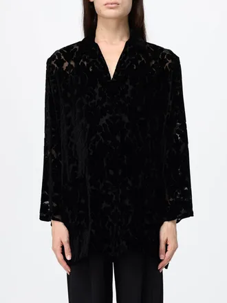 Gucci Camicia in misto seta con colletto classico e abbottonatura nascosta