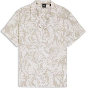 BOSS Regular-fit shirt with all-over print