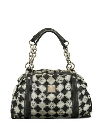 MCM monogram-print satchel - Black